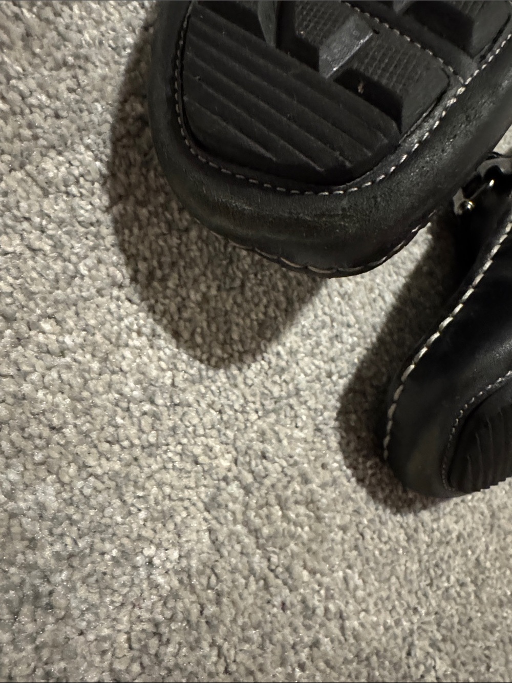 1901 Black Leather Bit-Detail Slip-On Loafers - Picture 6 of 6